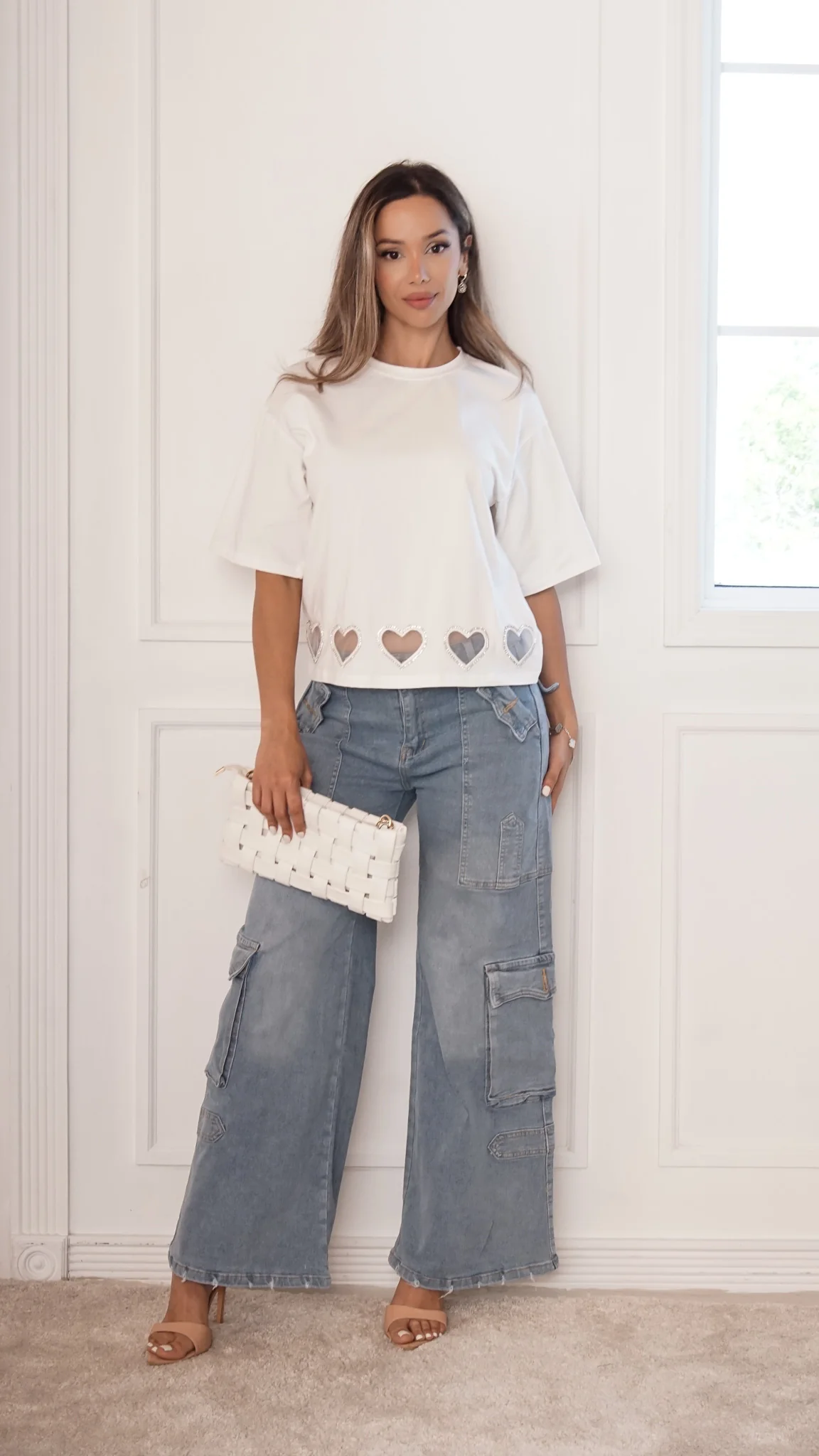 Noelle Heart Trim Top
