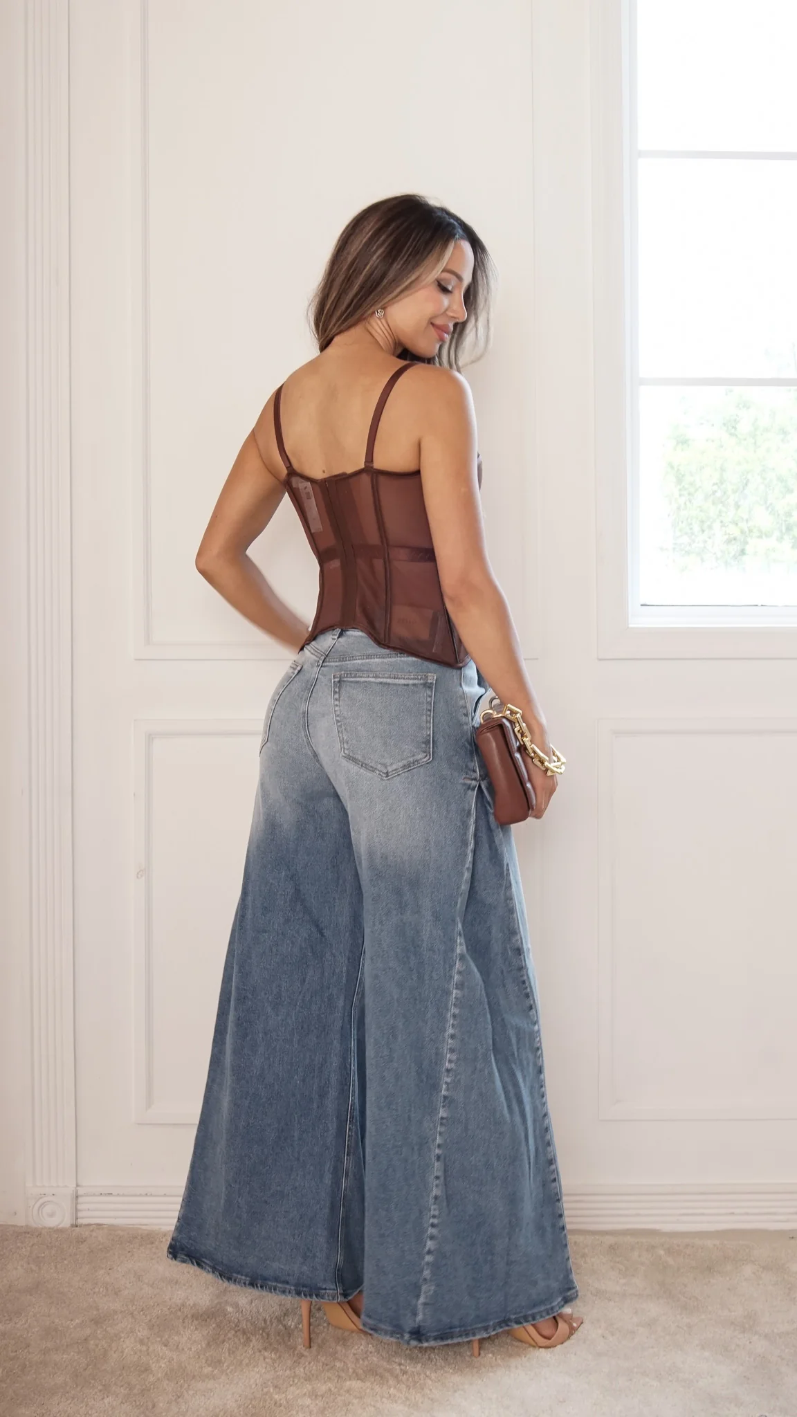 Sienna Wide-Leg Denim Pants - Image 6